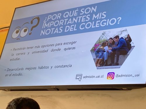 La Universidad Adolfo Ibáñez realizó taller para I Medio
